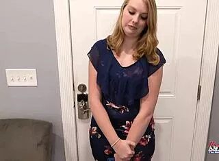 Astrid The Curvy Brunette Coed Fingers Pussy Deep Then Swallows Boner!