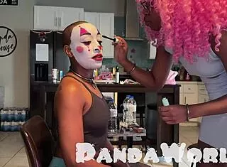 i'm clown ebony cleo ridin bbc while bj sloppy wet