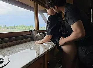 Mountain Fuck with Lover Ends in Deep Creampie