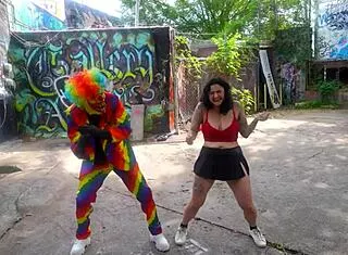 Josie Jaxxon Rips Clothes for Gibby Clown's Monster Black Cock Cheating Doggystyle