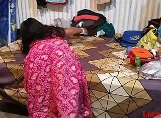 my desi wife bends over ranch for friend's monster cock doggystyle chudai orgasm