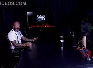 safada dances sensual after art job reveal on sheer red faroraf