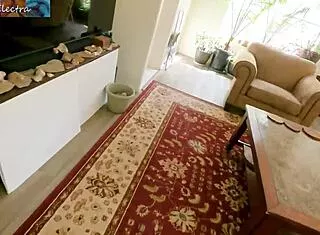 Trick-or-treater bangs curvy chubby housewife doggystyle in kitchen on Halloween night