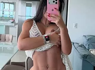 Quick JOI with Emanuelly Raquel's Big Natural Tits - Try Not Cumming!