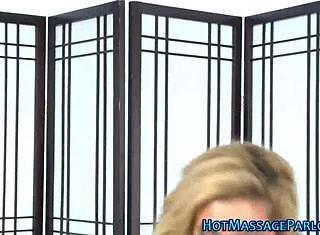 blonde masseuse heels on drops for masseuse blowjob