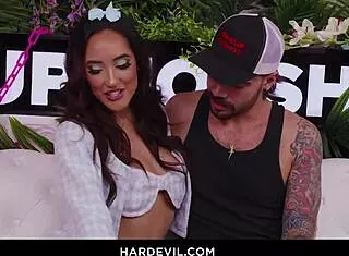 Chloe Amour's gaping ass takes monster cock rimjob to nasty atm facial cumshot
