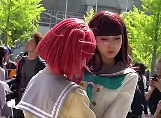Love Live Sunshine Cosplay Girls Pose In Sexy Costumes Closeup