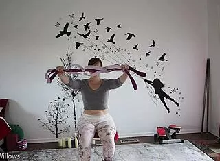 mature european milf teaches yoga with big ass tits and fetish wife poses