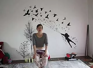 mature european milf teaches yoga with big ass tits and fetish wife poses