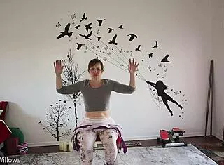 mature european milf teaches yoga with big ass tits and fetish wife poses
