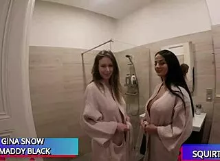 gina snow's big natural tits curve in homemade tease