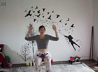 mature european milf teaches yoga with big ass tits and fetish wife poses