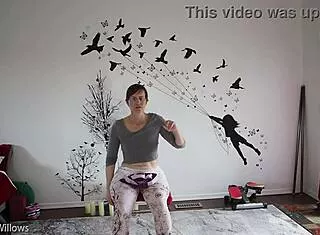 mature european milf teaches yoga with big ass tits and fetish wife poses