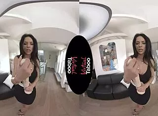 shalina's big tits ass tease into shaved pussy orgasm pov