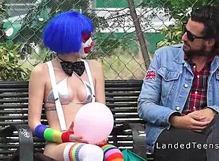 Clown Teen Outdoor POV Fuck