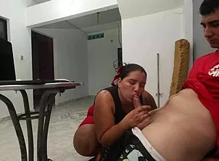 Skinny Colombian Milf's Office Blowjob Turns Into Monster Cock Squirting Cumshot Double Creampie