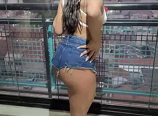 Brazilian wife fucks big dick lover cuck husband away