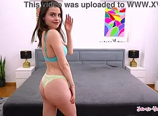 Stunning Petite German Brunette Lingerie Posing Haul