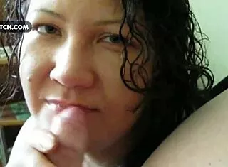 Sensual Chubby Teen's Oral Ends in Gushing Facial Cumshot
