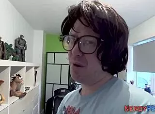 Big Tit British Slut Tricked into Swallowing Nerd's Thick Cock