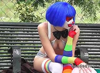 Clown Teen Outdoor POV Fuck