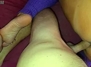 Tanned Stepmom Rewards Horny Stepson with Fat Ass Fingering in Lingerie