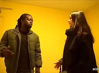 hey, german teen lullu gun bends for freddy gong's huge cock quickie in garage?