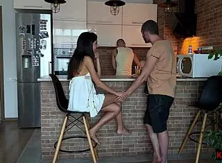 wife sneaks blowjob on hubby's best friend dick behind his back 😈💦