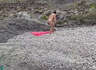 i'm shoving stones up my ass and pussy on nudist beach...