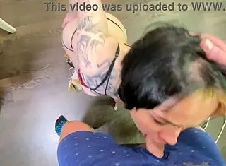 big belly dude gets his cock deepthroated hard ughh