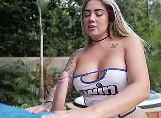 im gagging on big cock outdoor then cum floods my mouth