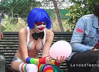 Clown Teen Outdoor POV Fuck