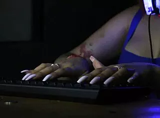 alice our latina milf relaxes us with asmr keyboard hand sounds