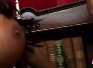 these thick lesbos munch pussy as bimbo brunette takes fat cock