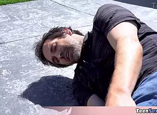 extra small maya pool seduction ends in tight pussy creampie load