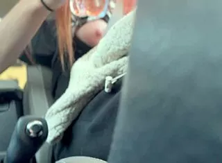 Italian Big Tits Milf Artemisia Love Flashes Boobs While Driving!