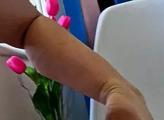 huge cumshot fills her mouth with epic view of those lactating tits and hairy beaver 😍💦