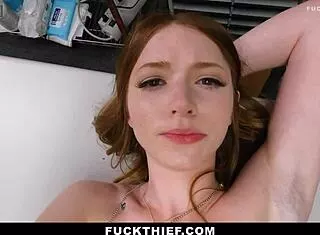 Cop caught shoplifting teen took her back fucked hard uh