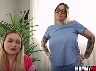 STEPSON GETS NERVOUS STEPMOM AND STEPDAUGHTER IN HOT 3SOME