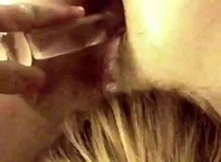 blonde milf pegs guy's ass with toys stallion milker s5