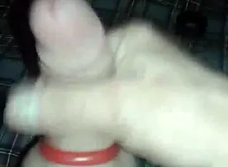 stroking my cock with ring on during personal solo playtime