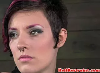 Ever seen a bigtitted bondage sub's ass toyed hard by her maledom?