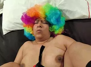 Curvy Latina Wife Bent Over for Halloween Doggystyle Pound