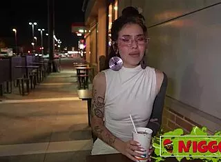 forked tongue licks deep as couple debuts tiny 18-year-old in anal riding interview
