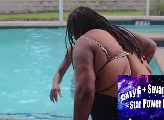 poolside dee heart seduces alphonso's monster bbc into her wet bbw paradise