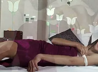 Asian Tranny Cutie Fingers Asshole In Fishnets Then Gets Bent Over Doggystyle