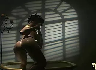 Blonde bombshell rides huge cock, deepthroats cum in poolside ass fuck