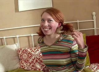 Redhead fuck doll bent over for doggystyle muff pumping