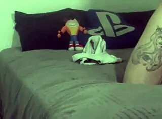 Blonde tempts friend into forbidden ass play