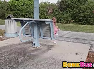 single slut hops on bbc for wild fuck ride in the bonk bus